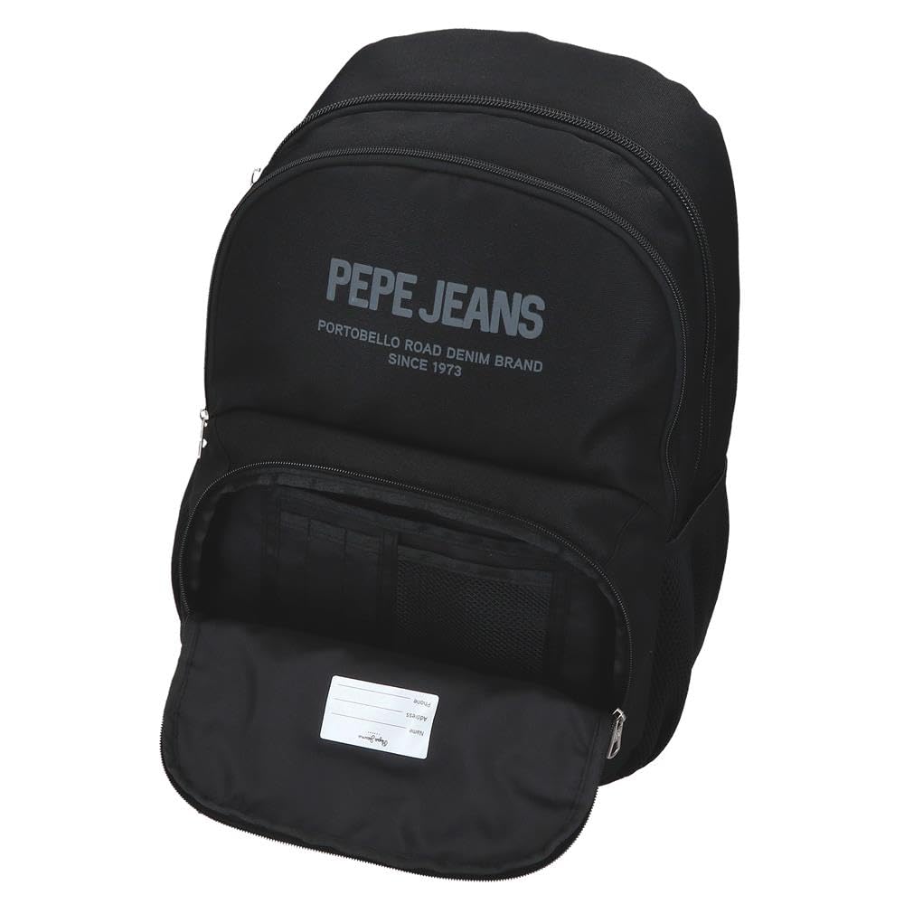 Pepe Jeans Edward Sac à Dos Scolaire Ordinateur Portable 15,6 Pouces Noir 33x46x15 cm Polyester 22,77L by Joumma Bags