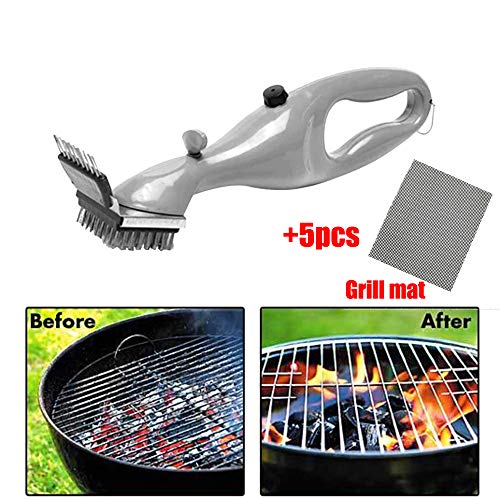 uramiracle Barbeque BBQ Vapor Cleaner Brush Stainless Steel Barbecue Grill Steam Power