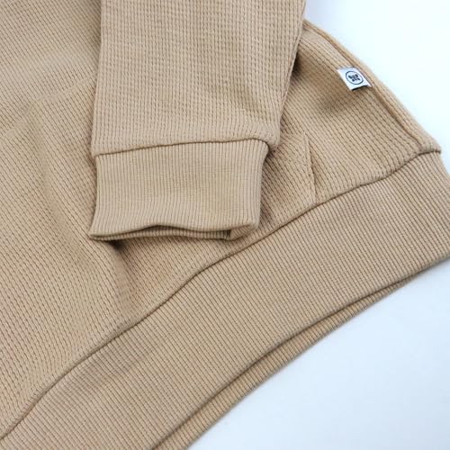 HonestBaby 3-Pack Thermal Hoodie 100% Organic Cotton for Baby, Toddler Boys, Trickster Olive, 6 Years