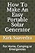 How To Make An Easy Portable solar generator: For home, camping or emergencies