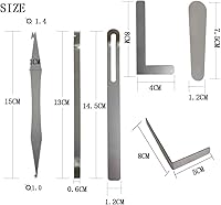 Vista 2 de Juego de herramientas de reparación de instrumentos de viento de madera, herramienta de nivelación de almohadilla de flauta de saxofón, gancho