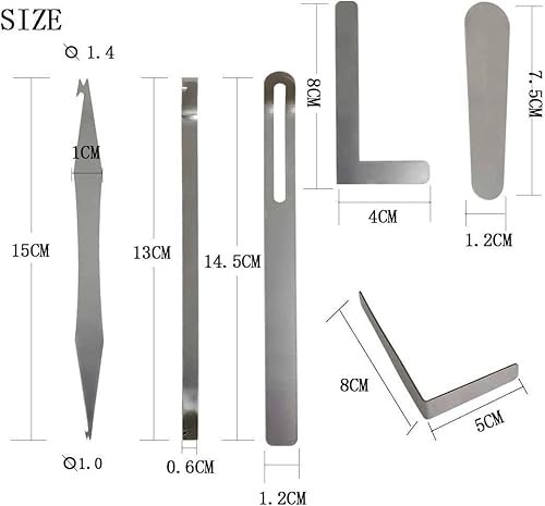 Miniatura 2 de Juego de herramientas de reparación de instrumentos de viento de madera, herramienta de nivelación de almohadilla de flauta de saxofón, gancho de