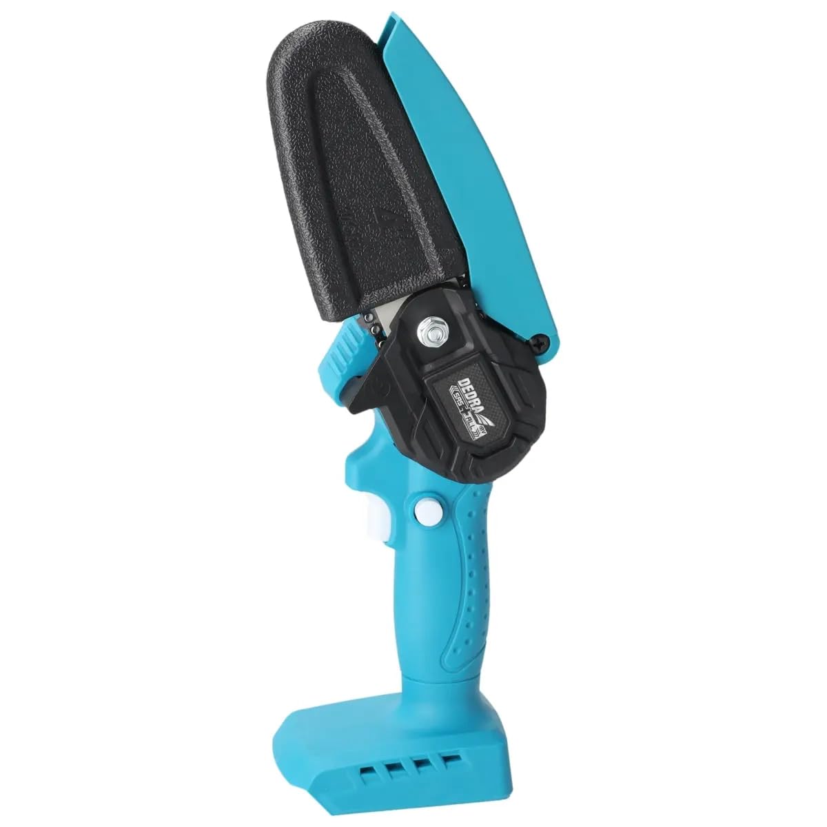 DEDRA Kit de jardin dans un coffret : mini tronçonneuse, batterie 2 Ah et mallette de chargeur, construction ultra légère, dimensions compactes, design ergonomique, fonctionnement sur batterie