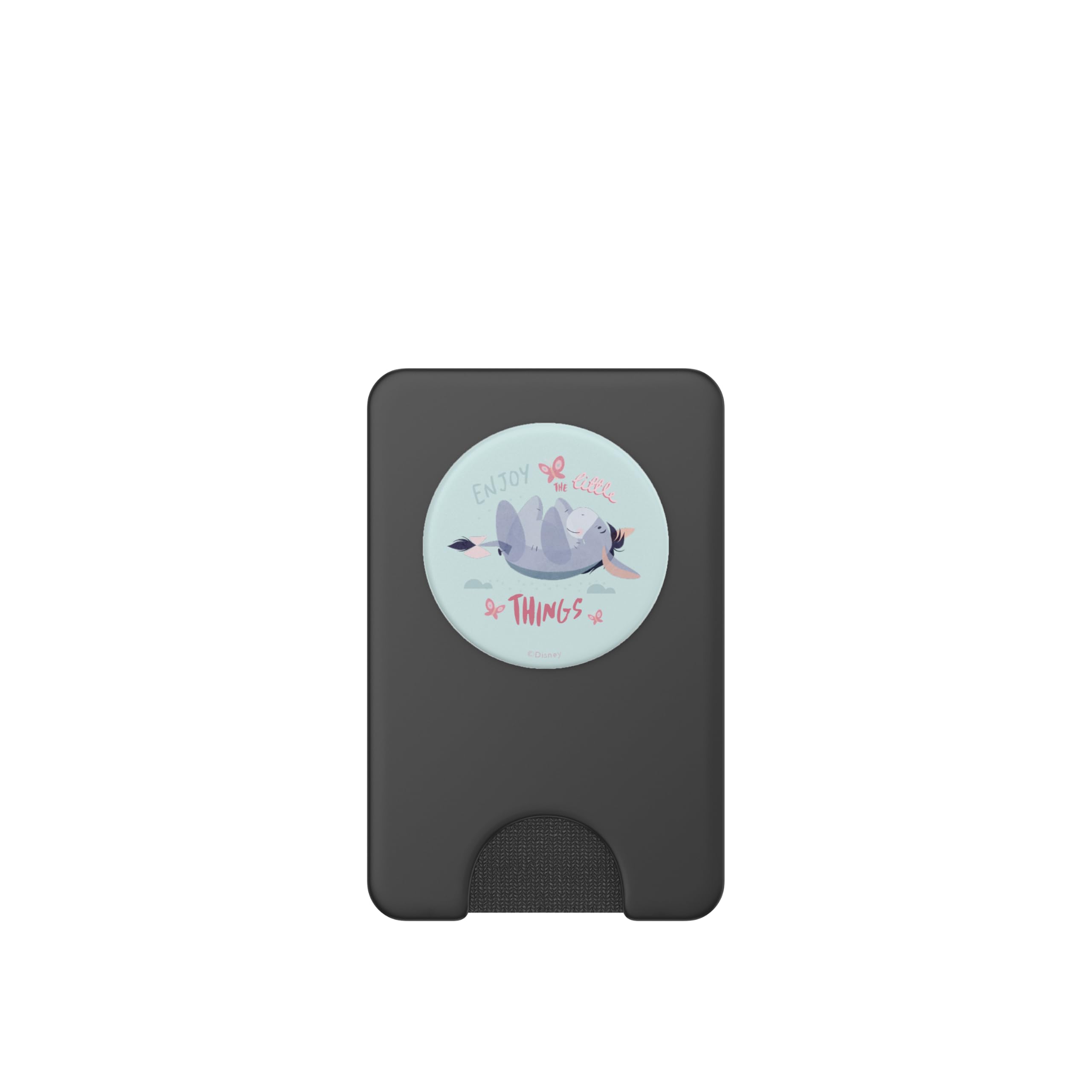 Disney Winnie The Pooh Eeyore Enjoy the Little Things PopSockets PopWallet for MagSafe, Black - Image 2