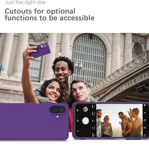 Image of YATWIN Silicone Case for Samsung Galaxy A07 4G, Soft-Touch, Shockproof, DustProof, Antiskid Phone Cover for Samsung Galaxy A07 4G - Purple