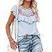 NP Summer Girl Culture T-Shirt Donna Casual T-Shirt Donna Bianco Manica Corta, blu cielo, M
