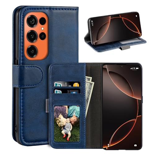 UOGNADGD ���U�[�t���b�v�J�o�[ Oukitel C66 4G �Ƃ̌݊������� �J�[�h�X���b�g�t���E�H���b�g�P�[�X�A�}�O�l�b�g�N���[�W���[�A�L�b�N�X�^���h�ARFID�ϏՌ��t�H���I (�u���[)