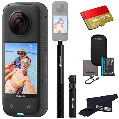 「並行輸入品」insta360 Insta360 X3-1/2 "48MPセンサーを備えた防水360アクションカメラ、5.7K 360 HDRビデオ、72MP 360写真、4Kシングルレンズ、60fps MEモード、2.29"タッチスクリーン、AI編集|バ