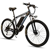 CLIENSY 26" Aluminum Electric Mountain Bike, 350W 20Mph E-Bike with Removable 36V 10AH Lithium...