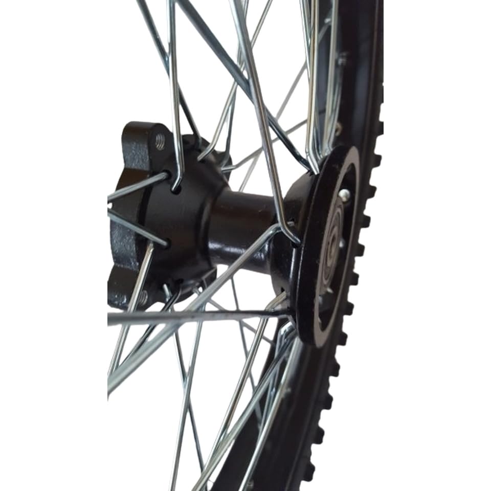 Dirtbike Komplettrad Pitbike Stahlfelge 17 Zoll 70/100-17 12mm Achse
