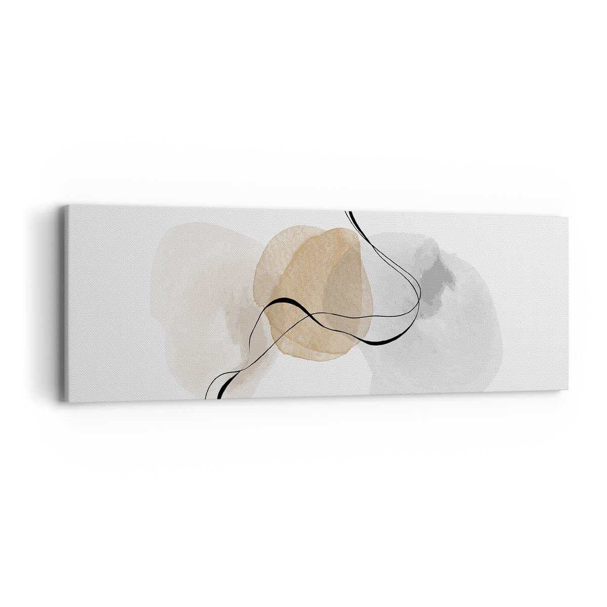 Tableau abstrait minimaliste 90x30cm pour décoration salon