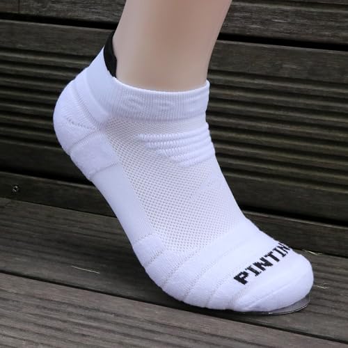 Men’s Socks No Show Socks Low Cut Cushion Sports Athletic White 6-9 (3 Pairs)3