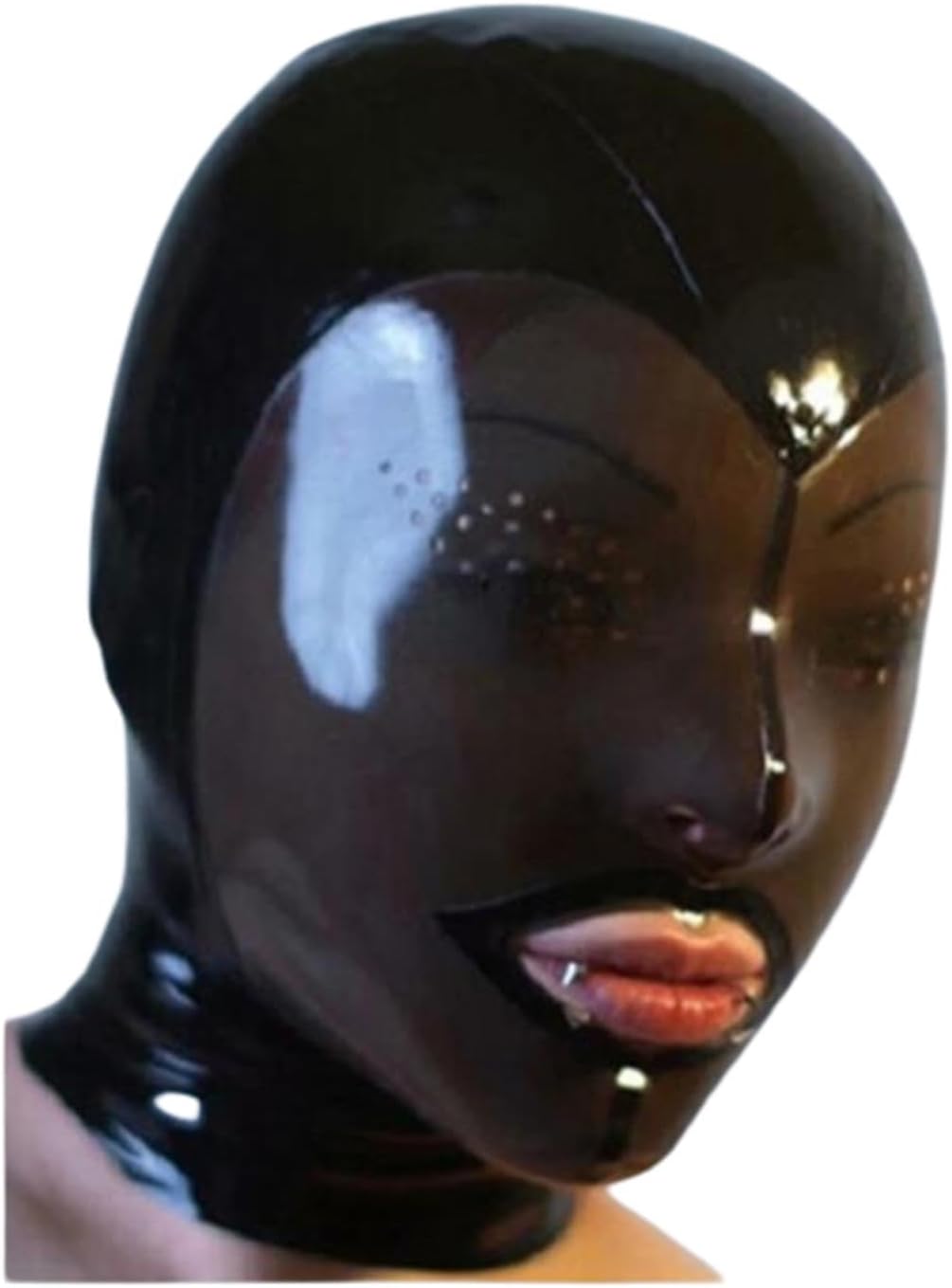 Latex Hood Rubber Mask Handmade for Men Women,LATEX Head Cover Masks Open Mouth with Back Zipper