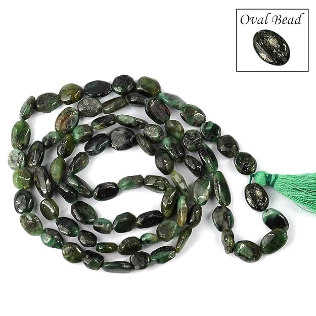 Image of Natural Oval Crystal Beads Mala Necklace Collection for Men & Women, Reiki Energized Gemstone Jewellery for Meditation, Mindful Living, Spiritual Decor & Everyday Fashion Styling