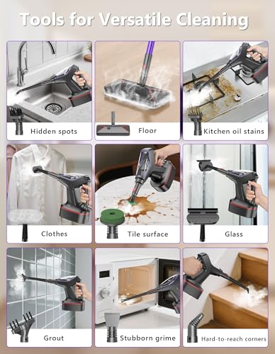 Image of Heavy Duty Steam Mop for Floor Cleaning - All-in-One Detachable Handheld Steam Cleaner for Hardwood, Tile, Grout & Windows - Multipurpose Steamer for Home, Furniture, Walls & Decks