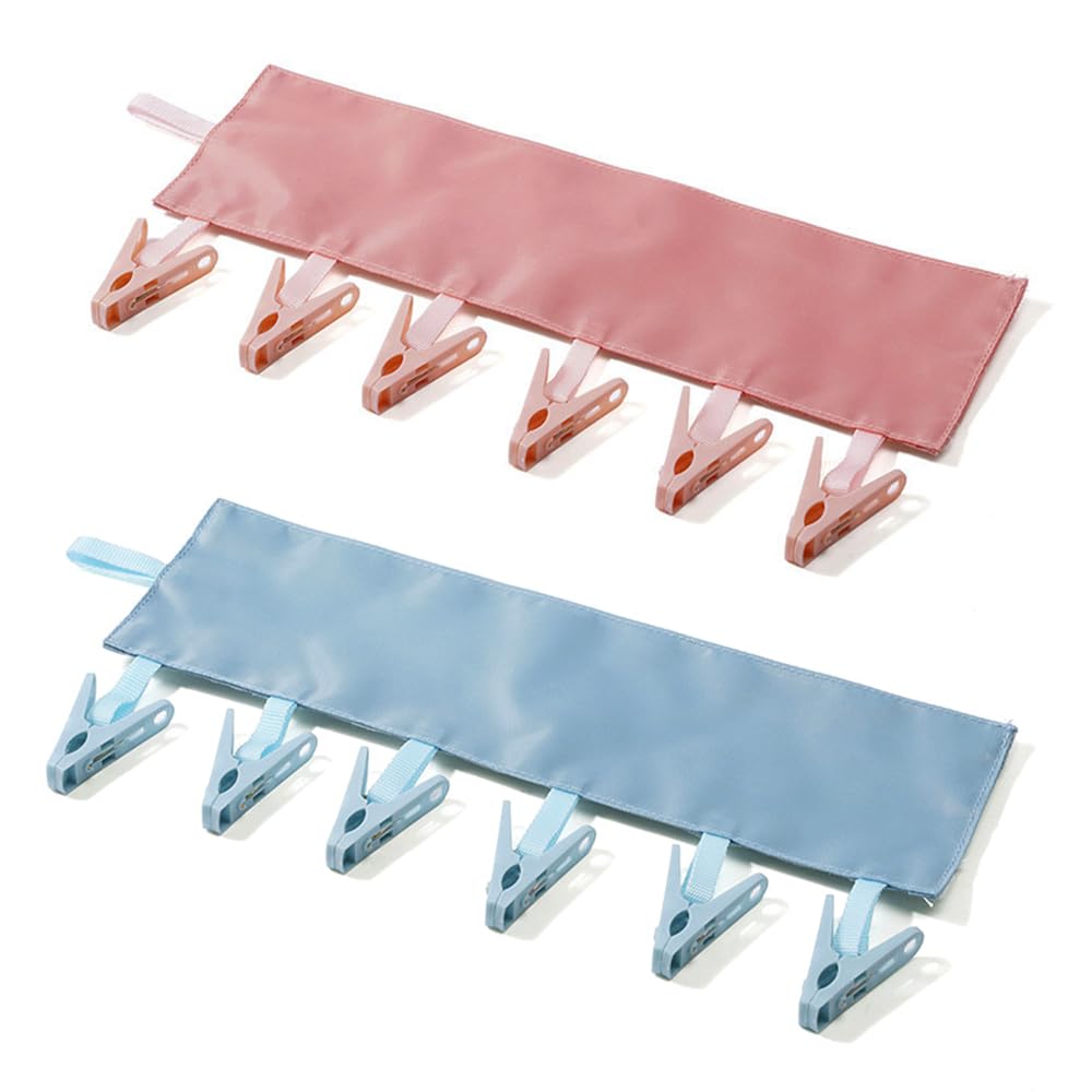 2 Pack Sock Peg Hangers for Heated Airer 6-Peg Heated Airers Sock Dryer Portable Underwear Dryer Hanger Hook for Hanging Travel Home Socks Lingerie Fits on Airers Lines