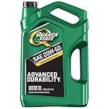 Quaker State 550044960 Advanced Durability 20W-50 Motor Oil (SN, 5qt Jug), 5 quart