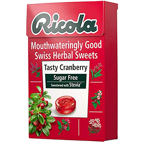 Image of Ricola Tasty Cranberry Swiss Herb Lozenges Sugar Free Candy, 45 g