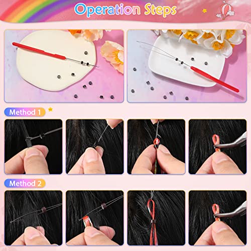 Mckanti 17 Colors Hair Tinsel Kit With Tool, 47 Inch 3400 Strands Tinsel Hair Extensions For Women Girls, Fairy Hair Tinsel Glitter Sparkling Shiny Colorful Synthetic Hair For Party Daily Life Fashion #TOP7
