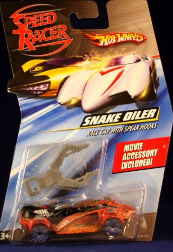 SNAKE OILER RACE CAR WITH SPEAR HOOKS Hot Wheels SPEED RACER 1:64 Scale Movie Vehicle
