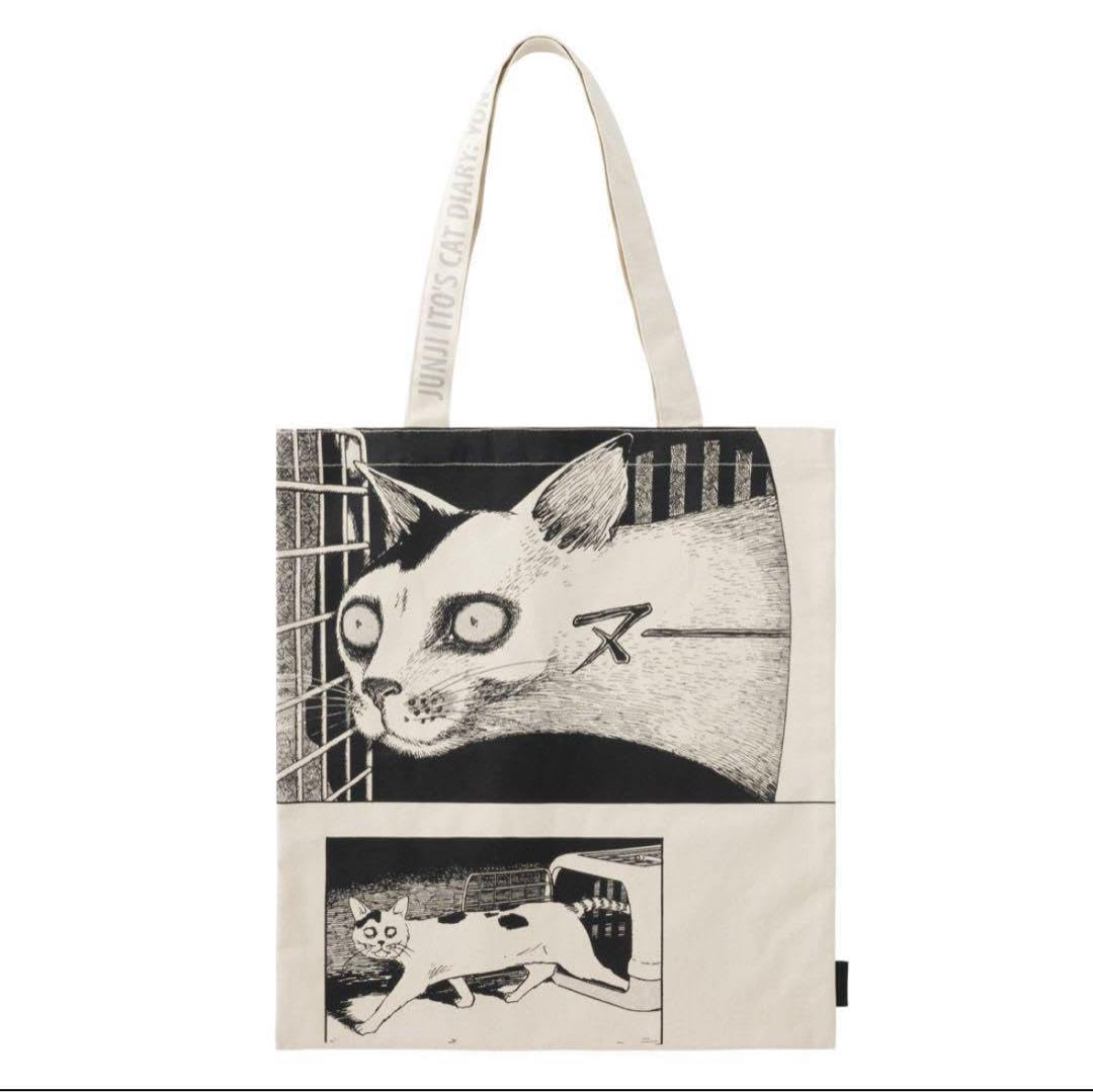 Amazon.co.jp: ち伊藤潤二展 トートバッグ よんむー 猫エコバックよん