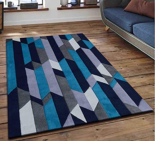 Image of Mordern Design Handmade Tufted Carpet Pure Woollen Export Quality Carpet for Living Room, Bedroom Hall [ Size 12 x 15, Color Multi F1 ]