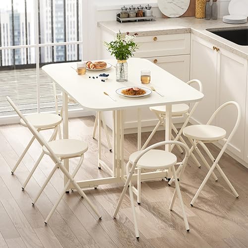 Table à dîner rectangle pliable pour repas conviviaux en famille - 6