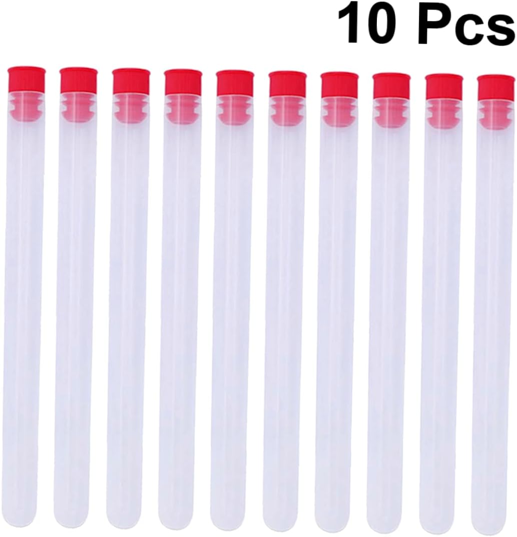 PLAFOPE 10Pcs Transparent Plastic Storage Bottles with for Needle Organization and Craft Supplies Clear Containers for Beads and Items Versatile Storage