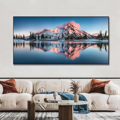 Tableau nature sur toile 50x100 cm avec cadre moderne