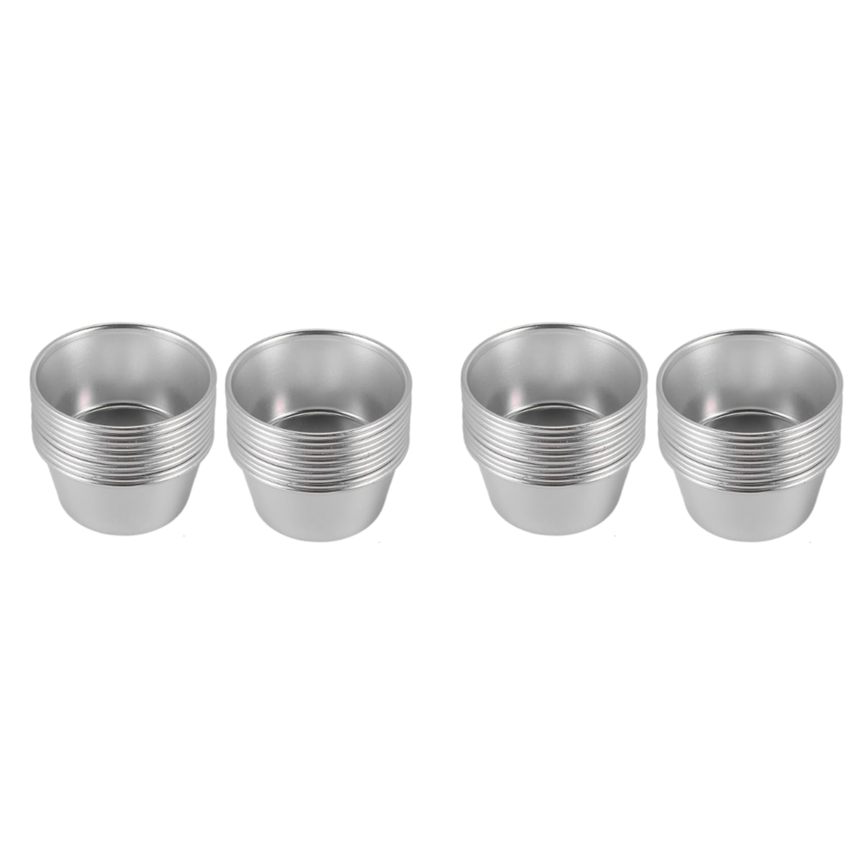 Vjsujehgy 40 Pieces Individual Molds Pudding Molds Cups Mini Chocolate Molten Pans Non-Stick Cupcake Cake Cookie Pudding Mold