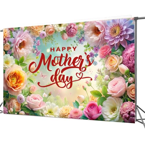 Fondo fotográfico Día de la Madre 7x5ft con flores miniatura 4