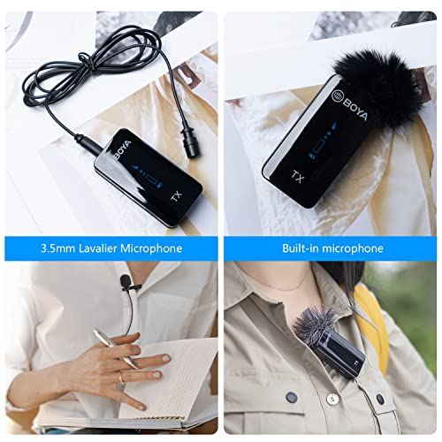 Boya Wireless Lavalier Microphone By-Xm6-K2 2.4Ghz Dual-Channel Lapel Microphones With Charging Case For Camera Phone Dslr Camcorder Cordless Mic For Video Recording Live Streaming Youtube Interview #TOP7
