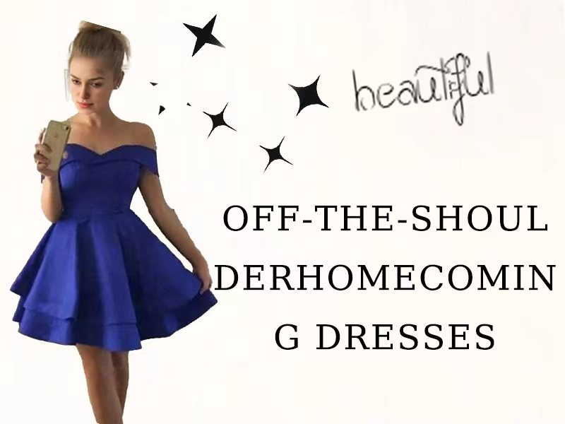 Flowy White Dress Long Sleeve Grad Dresses Short Royal Short Homecoming  Dresses Off The Shoulder Prom
