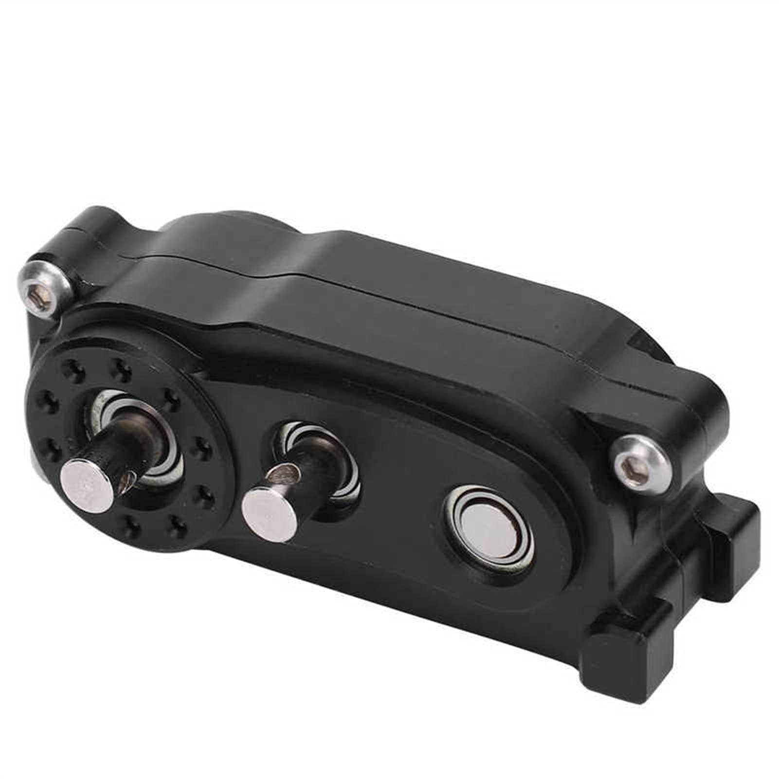 313mm rozstaw osi metalowa rama podwozia części zamienne do skrzyni transferowej nadające się do części zamiennych do samochodów gąsienicowych 1/10 (kolor: tytan) ( Color : Black )