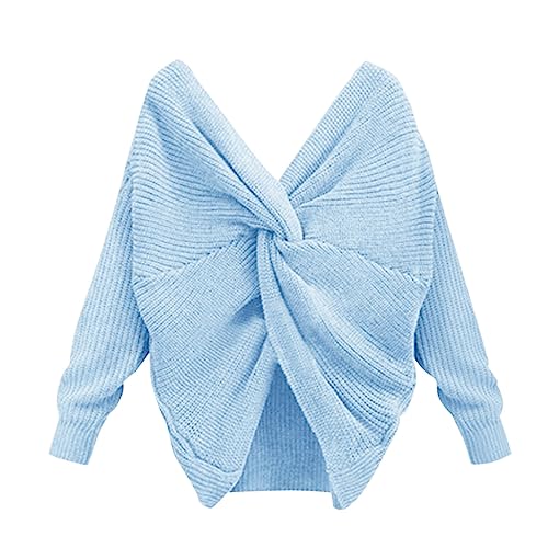 Generisch Oberteil Damen Herbst Winter Pullover Mode V-Ausschnitt...