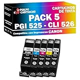 Cartuchos de Tinta Canon Ref. Pack 5 Compatible