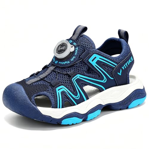 Image of Kids Sandals Boys Girls Wide Toe Box Closed-Toe Sport Shoes