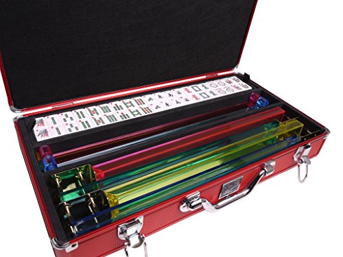 Set White Tiles Mahjong en Estuche Rojo miniatura 3