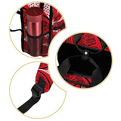 Sac à dos moderne garçons rouge multicolore avec bretelles ajustables - 2