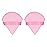 Flytianmy 2Pcs Triangle Powder Puffs, Face Makeup Puff for Body Loose Powder Beauty Makeup Tool Pink
