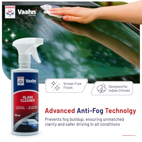 Image of HP Vaahn Glass Cleaner| Dirt & Grime Removal | Crystal Clear Visibility in All Weather | Car Glass (Glass Cleaner 500 ml)