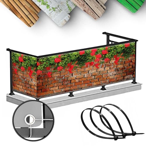 Balkon-Sichtschutzplane nach Maß | Individuell zuschneidbar | UV-beständig & wasserdicht | Windschutz + Sichtschutz für Balkon & Garten | PRINT.GG