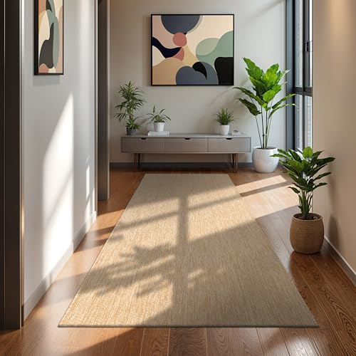 Paco Home Outdoor Rug Waterproof - Easy-Cleaning, UV- & Weather-Resistant Patio & Garden Area Rug for Porch, Kitchen & Hallway, Size:60x100 cm, Colour:Nature