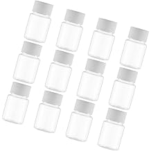 12pcs Pill Storage Bottles Caps Refillable Medicine Container for Liquids Powders and Solids and Convenient for Home Travel