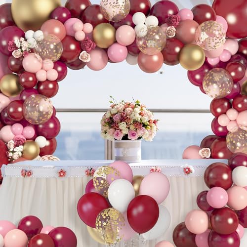 Amandir 162Pcs Burgundy Balloon Garland Arch Kit - image 7