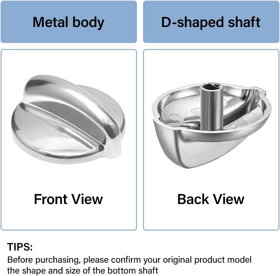 5 Packs WB03K10303 Stove Cooktop Oven Rang Knob Replacements for GE, Replace GE Profile Stove knob Part WB03K10208,AP4980246, 1810427, AH3486484