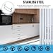 QUMIIRITY 2pcs Stainless Steel Bathroom Towel Rack Wall-Mounted Towel Holder 36cm Large Single Bar Tool-Free Door Hook for Kitchen and Bathroom Storage
