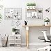 SONGMICS Grid Panels, Set of 2, Photo, Metal Mesh Decor, Multifunctional Hanging Picture Wall, DIY, S Hook, Clips, Hemp Cord, Black, Small Oversize