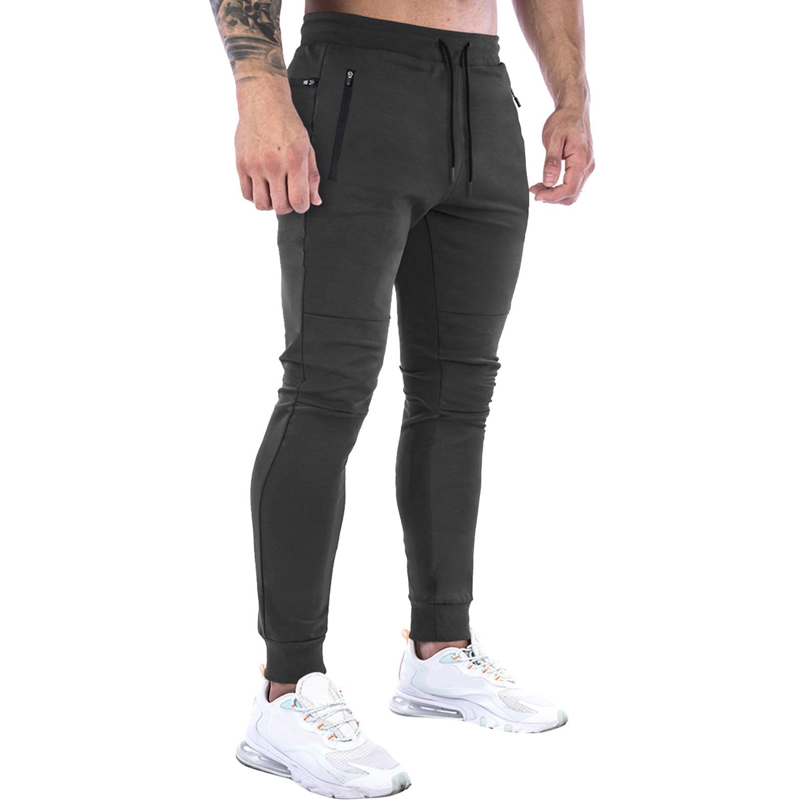 Pantaloni Sportivi Uomo Slim Fit - Pantaloni Jogging Uomo Estivi Tendenza Aderente Pantalone Con Molte Tasche Per Il Tempo Libero Tuta Allenamento Jogging Elastico In Vita E Coulisse Taglia Forte