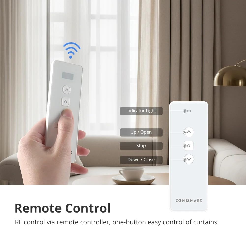 Zigbee inteligentna szyna do zasłon, elektryczne zasłony z pilotem, kompatybilne z Alexa i Google Home, sterowanie aplikacją Tuya, zmotoryzowana szyna do automatycznych zasłon, wymagany hub Tuya